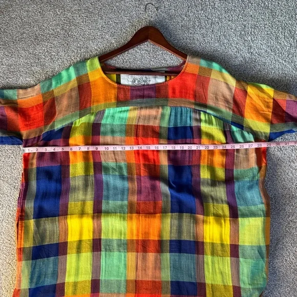 Ace&Jig Colorful Featherweight Plaid Maxi Dress, Size M - Picture 4 of 5